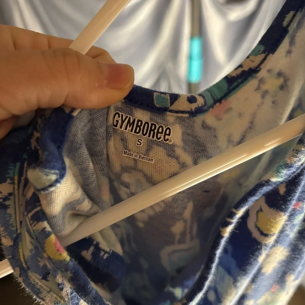 Gymboree Blue Patterned Sleeveless Maxi Dress